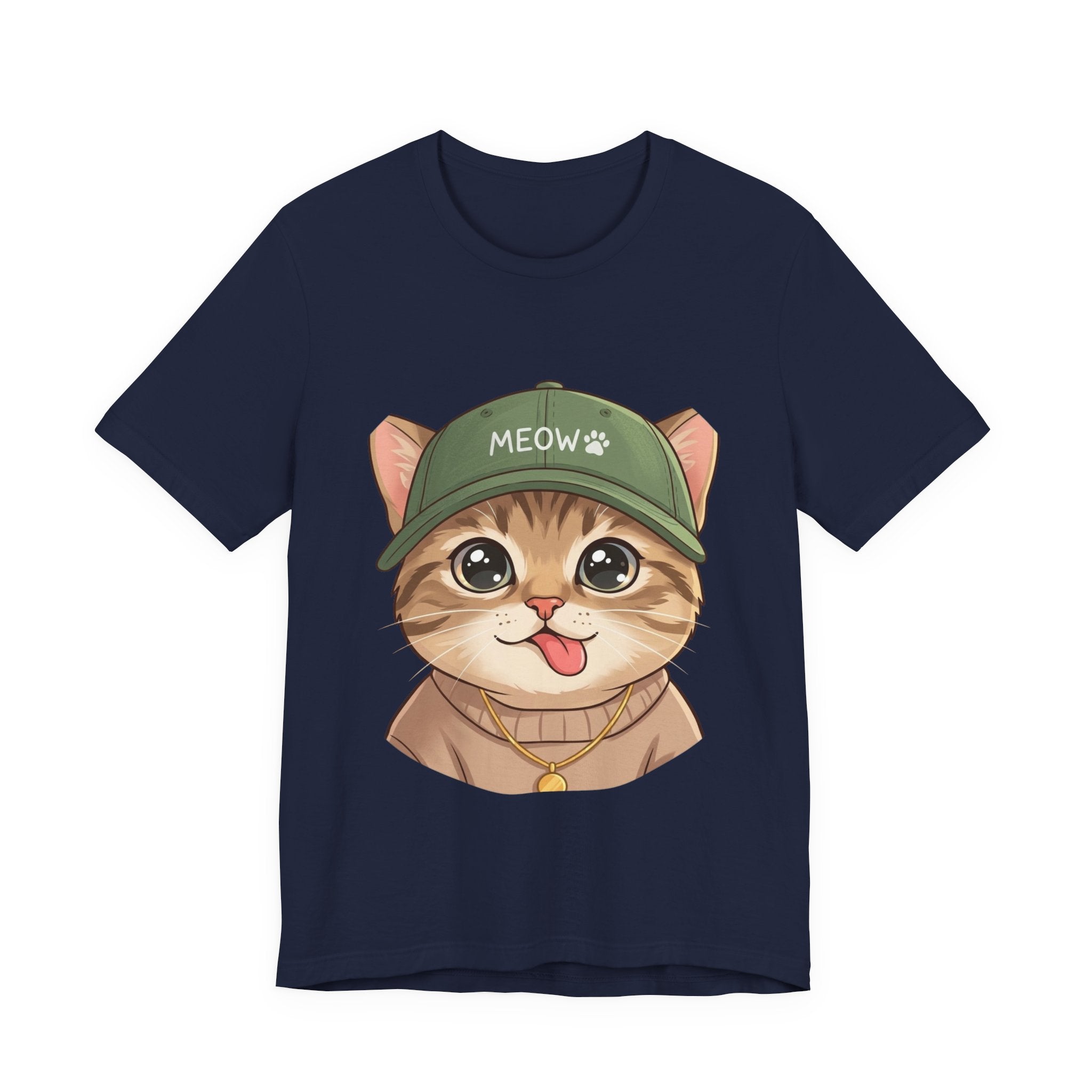 Cute Kitten Tee — 'MEOW' Cat Graphic T-Shirt